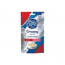 EGEO CREAMY ΓΙΑ ΣΤΕΙΡΩΜΕΝΕΣ ΓΑΤΕΣ ΜΕ ΚΟΤΟΠΟΥΛΟ, ΒΟΔΙΝΟ & ΚΡΑΝΜΠΕΡΙ 5x15gr