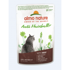 Almo Nature Cat Holistic Anti Hairball Beef 70gr