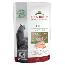 Almo Nature Cat Raw Chicken Fillet & Ham 55gr