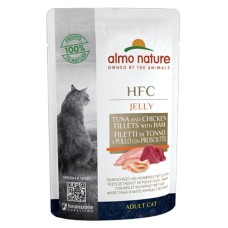 Almo Nature Cat Jelly Tuna, Chicken & Ham 55gr