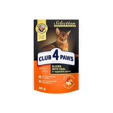 Club 4 Paws Slices with Veal in Vegetables Gravy