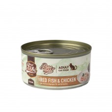 FISI PURE MEAT CAT ADULT ΚΟΚΚΙΝΟΨΑΡΟ & ΚΟΤΟΠΟΥΛΟ 170gr FISI PURE MEAT CAT ADULT ΚΟΚΚΙΝΟΨΑΡΟ & ΚΟΤΟΠΟΥΛΟ 170gr