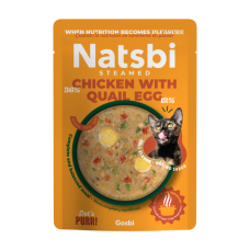 Natsbi Cat Steamed Chicken & Quail egg 80gr