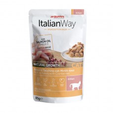 ITALIAN WAY Kitten Νιφάδες σε Σάλτσα με Γαλοπούλα & Cranberries 85gr