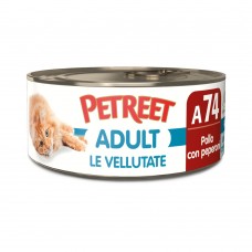 PETREET A74 Adult - Κρέμα Κοτόπουλο με πιπεριές 70gr