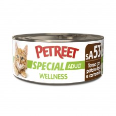 PETREET sA53 Special Adult - Wellness Τόνος με γλυκοπατάτα και χαμομήλι 70gr