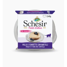 Schesir Cat Petit Delice Chicken and Tuna with Blueberries 2x40g