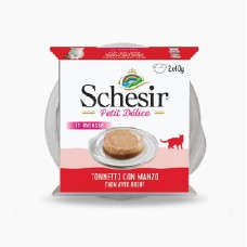 Schesir Cat Petit Delice with Tuna & Beef 2x40g