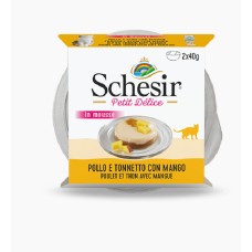 Schesir Cat Petit Delice Chicken and Tuna with Mango 2x40g