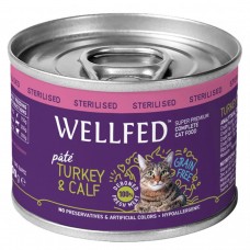 Wellfed Sterilised Adult - Turkey & Calf 200gr