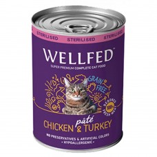 Wellfed Sterilised Adult - Chicken & Turkey 400gr