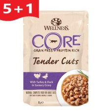 Wellness Core Tender Cuts Fillets Γαλοπούλα & Πάπια σε σάλτσα 85gr