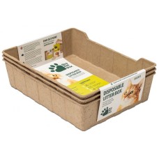 ECO PET BOX Βιοδιασπόμενες Λεκάνες Γάτας μιας χρήσης  Σετ 3τμχ