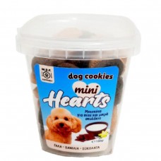 M.B.F. Dog Cookies Mini Hearts Γάλα - Βανίλια - Σοκολάτα 160gr