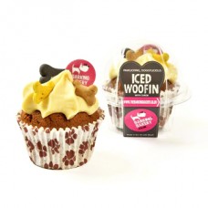 The Barking Bakery Cupcake Vanilla Woofin με επικάλυψη Κίτρινο Γλάσο Γιαουρτιού 75gr