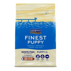 FISH4DOGS Finest Puppy White Fish μικρή κροκέτα 6kg