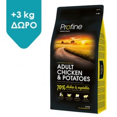 Profine Dog Adult Κοτόπουλο & Πατάτα 12kg +3 kg ΔΩΡΟ