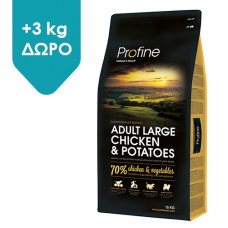 Profine Dog Adult Large Breed Κοτόπουλο & Πατάτα 12kg +3 kg ΔΩΡΟ