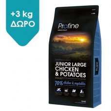 Profine Dog  Junior Large Breed Κοτόπουλο & Πατάτα 12kg +3 kg ΔΩΡΟ