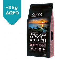 Profine Dog  Junior Σολωμός & Πατάτα Large Breed 12kg +3 kg ΔΩΡΟ