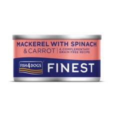 FISH4DOGS Finest Mackerel with Spinach & Carrot  85gr 