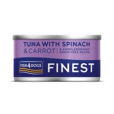 FISH4DOGS Finest Tuna with Spinach & Carrot  85gr 