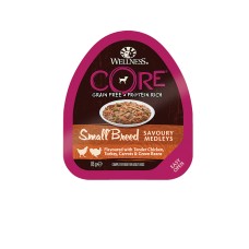 Wellness Core Small Breed Savory Medleys Κοτόπουλο, Γαλοπούλα, Καρότα & Αρακάς 85gr