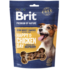 Brit Premium By Nature® Dog Semi-Moist Snacks Happy Κοτόπουλο με Σμέουρα 180gr Brit Premium By Nature® Dog Semi-Moist Snacks Happy Κοτόπουλο με Σμέουρα 180gr