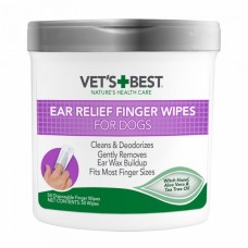 Vet's Best Clean Ear Finger Pads 50 Μαντηλάκια Σκύλου για Καθαρισμό Αυτιών