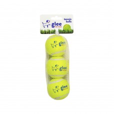 GLEE ΠΑΙΧΝΙΔΙ ΣΚΥΛΟΥ TENNIS BALLS ΚΙΤΡΙΝΟ 6cm 3pcs