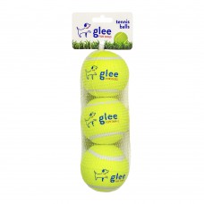 GLEE ΠΑΙΧΝΙΔΙ ΣΚΥΛΟΥ TENNIS BALLS ΚΙΤΡΙΝΟ 7.5cm 3pcs