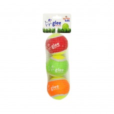 GLEE ΠΑΙΧΝΙΔΙ ΣΚΥΛΟΥ SQUEAKY BALLS MULTICOLOR 6cm 3pcs