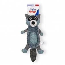 GLEE ΠΑΙΧΝΙΔΙ ΣΚΥΛΟΥ RACCOON FURRY BELLY SQUEAKΥ