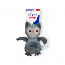 GLEE ΠΑΙΧΝΙΔΙ ΣΚΥΛΟΥ OWL FURRY BELLY ΜΠΛΕ SQUEAKΥ
