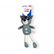 GLEE ΠΑΙΧΝΙΔΙ ΣΚΥΛΟΥ RACCOON ROPE LONG LEG ΜΠΛΕ SQUEAKΥ