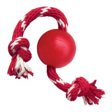 KONG Ball με σχοινί Small Κόκκινο