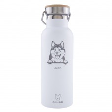  ActionLab Baboo Bottle  White Husky 500ml