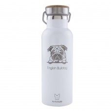  ActionLab Baboo Bottle  White English Bulldog 500ml