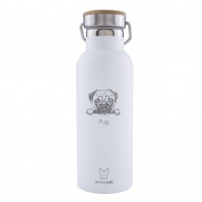  ActionLab Baboo Bottle  White Pug 500ml